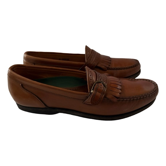 Sebago Lites Mens 11 B Brown Leather Kiltie Buckle Loafers Handsewn‎ USA 37038 main image 6